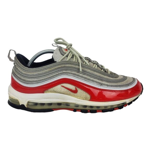 NIKE Shoes AIR MAX 97 Mens Size 11.5 Silver University Red Running 921826-009 - Picture 4 of 13